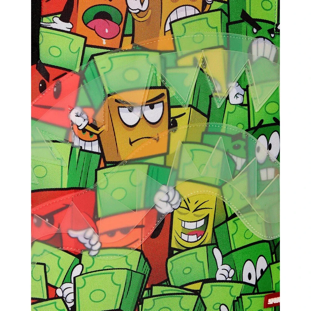 Sprayground Money Boyz DLXSV Backpack Unisex Green Graohic Top Handle Bag SGB47